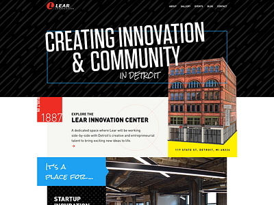 Microsite for Lear Innovation Center automotive detroit homepage design microsite website