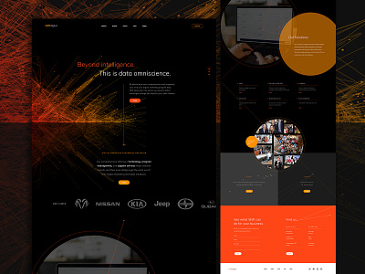 Shift Digital Concept b2b black clean dark digital futuristic homepage design modern orange sci fi technology