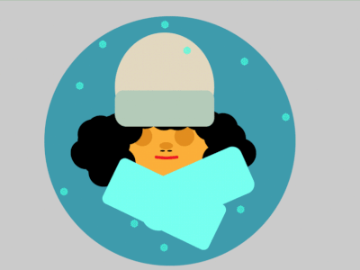 Snowly afro animation gif snow winter