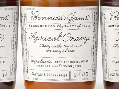 Bonnie's Jams design jams john lettering packaging passafiume