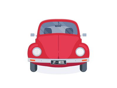 Volkswagen Beetle beetle car flat illustration vector volkswagen
