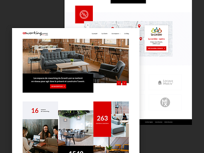 Coworking homepage webdesign