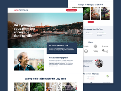 Lyon City Trek onepage achille city clients france hero home homepage lyon onepage presentation testimonial travel trek ui uiux ux webdesign