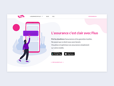 Webdesign insurance company (UX/UI & illustration)