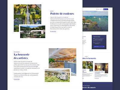 Impressionist museum home - UX/UI Design
