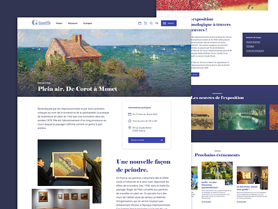 Impressionist museum exhibition - UX/UI Design