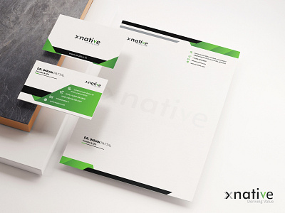 xnative branding banner branding design illustration letterhead design logo logo design vector visiting card design