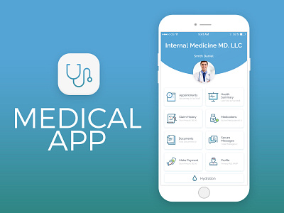 Medical Application application branding icon logo ui ux