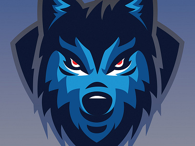 Warewolf illustration logo red eyes wolf illustration