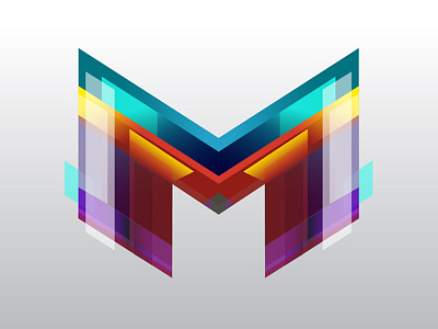 M Logo gradients logo m shapes
