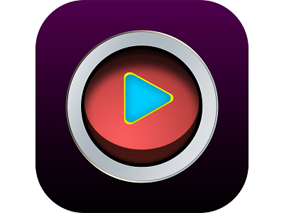 Play Button Icon application icon button gradients illustration