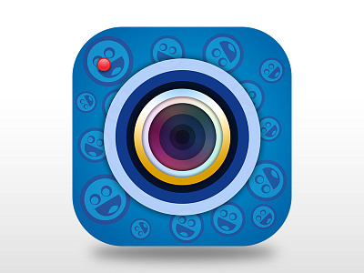 Cam Icon app icon application gradients illustration smiley faces