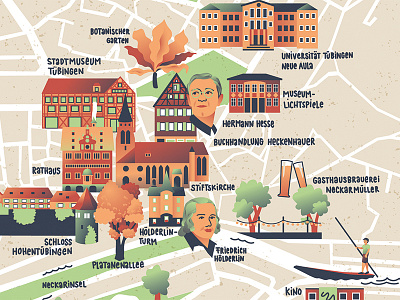 Illustrated city map