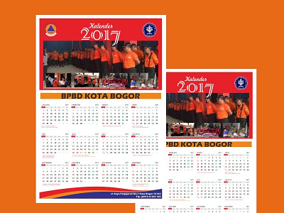 Kalender BPBD 2017 bnpb calander company design illustration indonesia