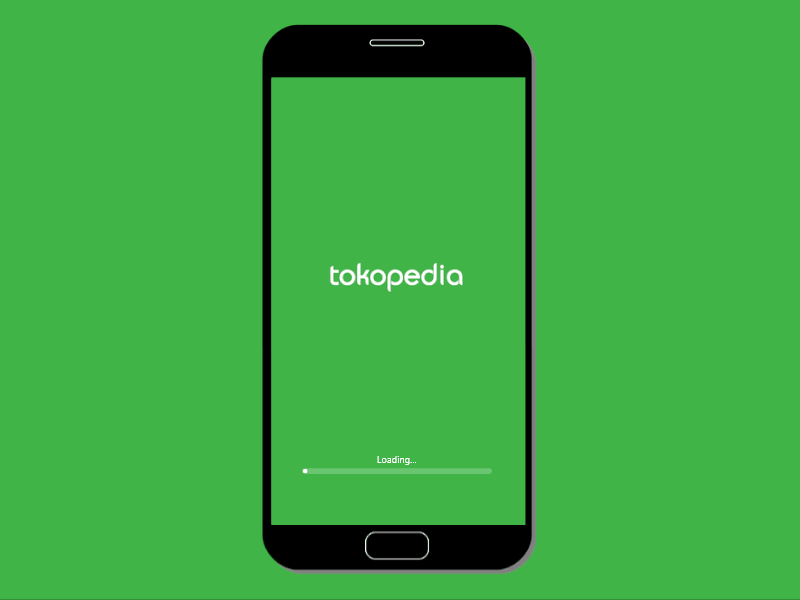 Loading Tokopedia App illustration loading ui