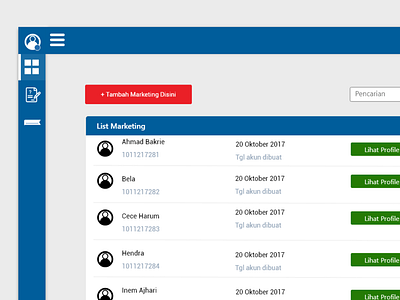 Manager dashboard (CRM Kuismilioner) admin admin dashboard create account crm dashboard kuismilioner landing page managers marketing