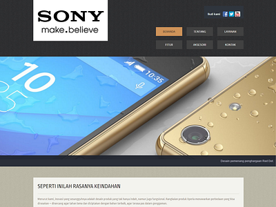Website Sony smartphone sony website