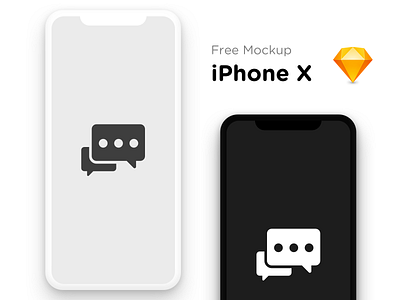 iPhone X Flat Mockup flat ui free iphone x iphonex mockup