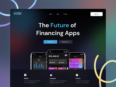 Financing App Landing Page Hero