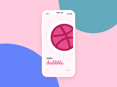 Hello Dribbble! app design dribbble hello dribbble mobile mobile app mobile design mobile ui splash screen typography ui ux