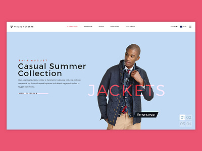 Visual Headers #06 brand brandmark colours concept design creative fashion header hero slider ui ux visual