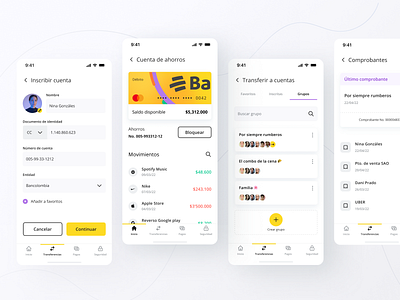 Bancolombia redesign concept app banco bancolombia banking coderhouse dailyui fintech productdesign transfer transferencia ui ux uxui
