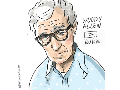 Portrait Of Woody Allen character comix illustration portrait portrait illustration portrait painting poster woodyallen