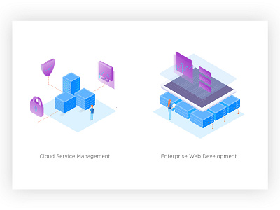 Services isometric illustration -2 app development cloud service design gradient illustraion isometric isometric illustration web development