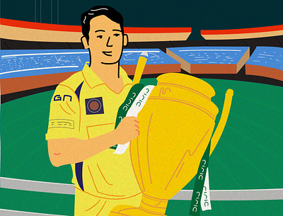 Winning team art chennai chennaisuperkings cricket design illustration ipl
