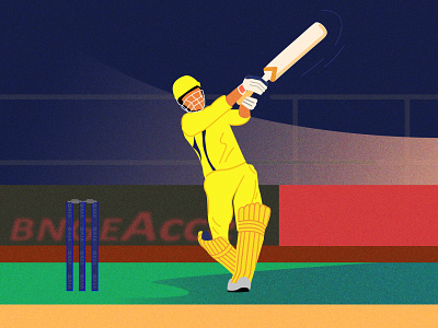 Cricket shot art cricket cricketer design illustration