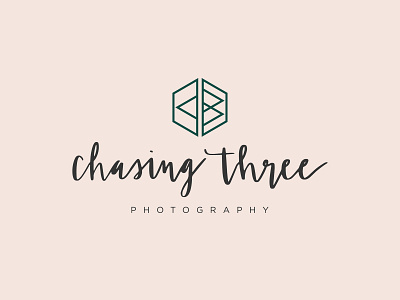 Chasing Three Logo brand brand design brand identity branding hand lettered logo design logo design concept submark