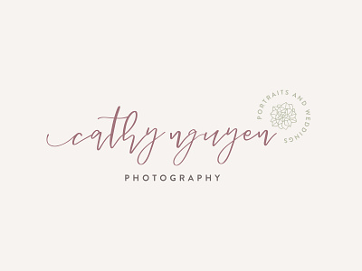 Cathy Nguyen Photography brand brand design brand designer brand identity branding feminine graphic design logo logo design photography logo