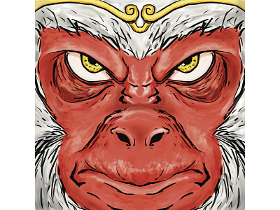 King Monkey design illustration vector