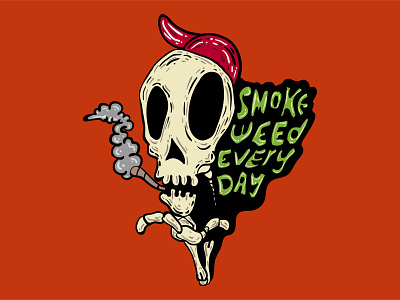 Smoke Weed Every Day branding design icon illustration lettering logo typography vector