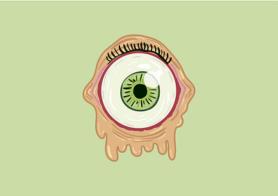 Green Eye branding character design illustration illustrator minimal typography vector