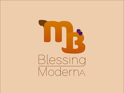 Modern Blessing branding character design icon identity illustration illustrator lettering logo minimal typography vector