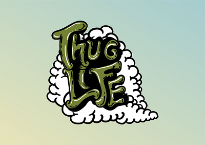 Thug Life animation branding character design icon identity illustration illustrator lettering logo minimal typography vector
