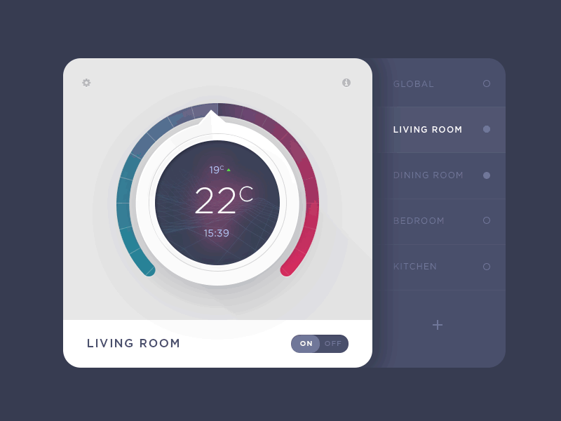 Thermostat App dial gif heating theromostat