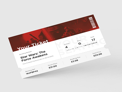 Cinema Ticket cinema mockup seats star wars ticket