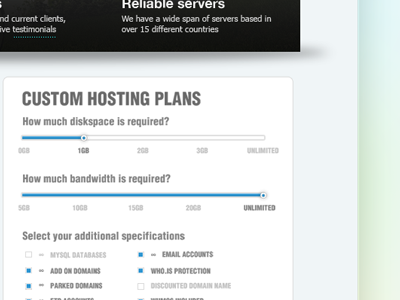Custom hosting plans colourful custom gradient hosting plan web hosting