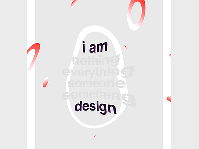 I am design design gradient poster print type typography