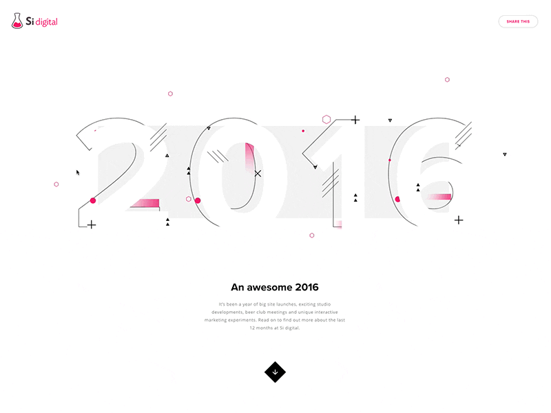 2016 Year in Review 2016 hover illustration interaction parallax review year
