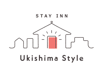 Ukishima Airbnb logo 2 airbnb brand design hotel indentity japan logo logo design travel