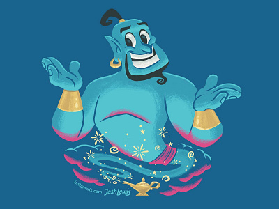 Friend Like Me aladdin children disney disney art genie illustration kidlitart kids sticker