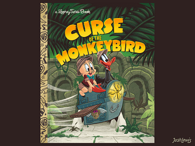 Curse of the Monkeybird adventure book children daffy duck elephant illustration kidlit kidlitart kids looney tunes picture book porky pig temple