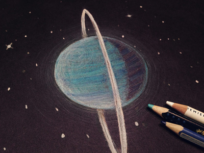 14 Uranus - Study children illustration kids planets science sketch solar system space uranus