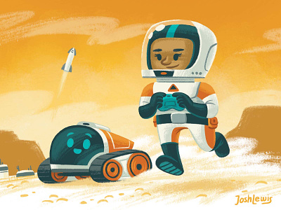 Exploring Mars book character character design children illustration kids mars picture book robot science space