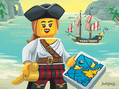 LEGO How to Be a Pirate book children illustration kids lego map picture book pirate ship