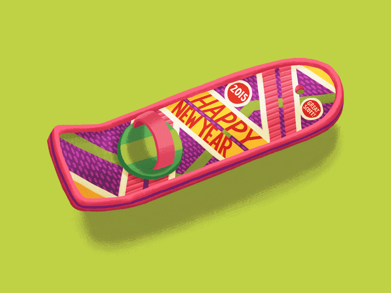 Hoverboard back to the future brush bttf children hover board hoverboard illustration new year practice texture