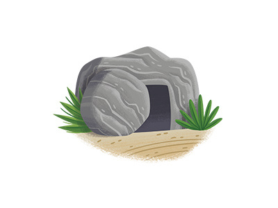 Empty Tomb children easter holy illustration kids resurrection sunday tomb week